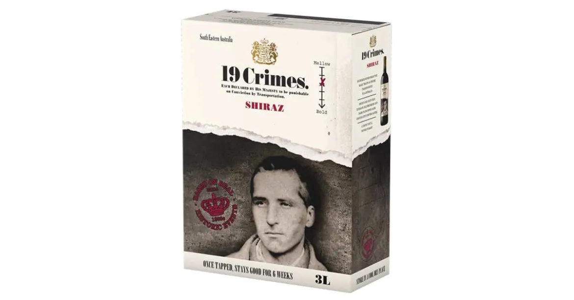 19 Crimes Shiraz hanapakkaus 3 L